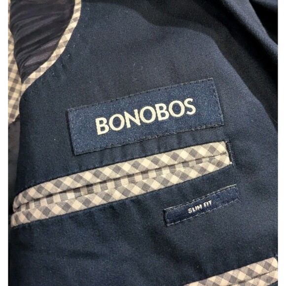 Bonobos Slim Fit Deconstructed 100% Cotton Blue Blazer Men's 38R - Picture 4 of 8
